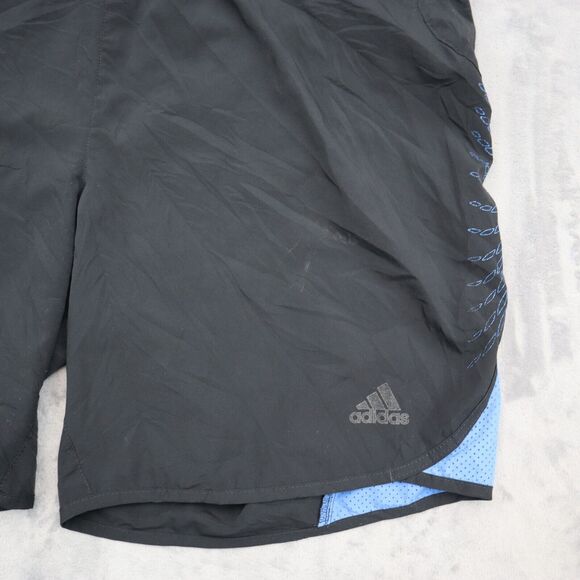 Adidas Shorts Mens L Black Supernova Pull On Active Fitness Work Out Bottoms - Picture 8 of 15